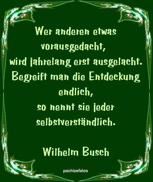 wer anderen etwas vorausgedacht